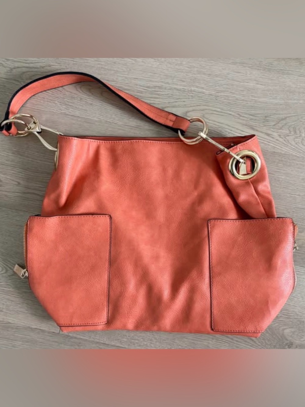Women's Orange Shoulder Tote Bag